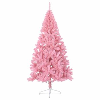Künstlicher vorbeleuchteter Weihnachtsbaum Rosa 240 cm PVC