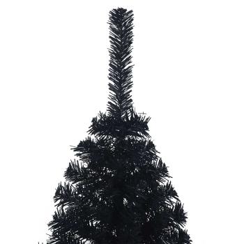 Künstlicher vorbeleuchteter Weihnachtsbaum Schwarz 120 cm PVC