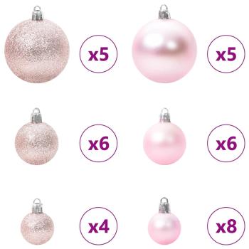 Künstlicher vorbeleuchteter Weihnachtsbaum Schwarz 120 cm PVC