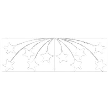 Weihnachtsstern mit 432 LEDs Mehrfarbig 180 x 57 cm PVC