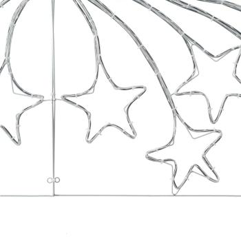 Weihnachtsstern mit 432 LEDs Mehrfarbig 180 x 57 cm PVC