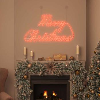 Weihnachtsschild mit 216 LEDs Rot 99 x 55 x 13 cm Eisen