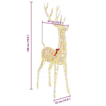 3D Rentier Warmweiß 180 cm PET