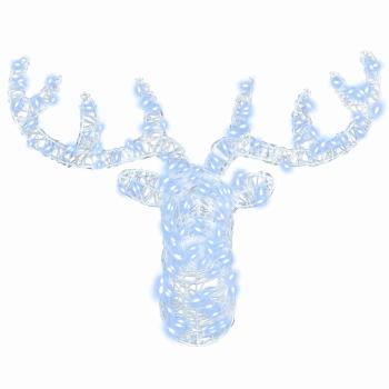 Rentierkopf Kaltweiß 60 cm Acryl