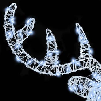 Rentierkopf Kaltweiß 60 cm Acryl