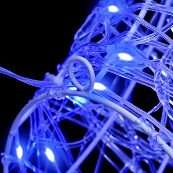 Rentierkopf Blau 60 cm Acryl