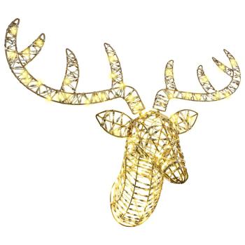 ARDEBO.de - Rentier Zieh Schlitten Warmweiß 60 cm PET