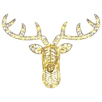 Rentier Zieh Schlitten Warmweiß 60 cm PET