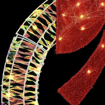 Kranz mit 60 LEDs Warmweiß 75 cm PET