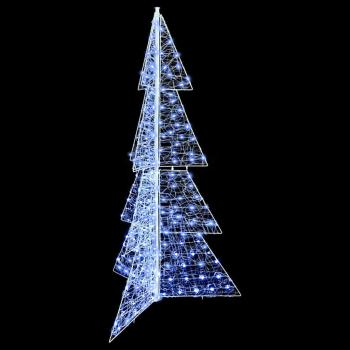 Weihnachtsbaum mit 240 LEDs Kalter Weiß 180 cm Acryl