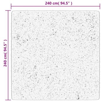 Teppich OVIEDO Kurzflor Creme 240x240 cm