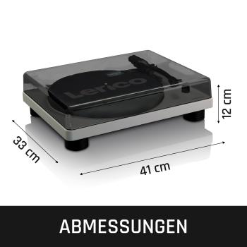 Plattenspieler mit eingebauten Lautsprechern USB-Codierung Grau