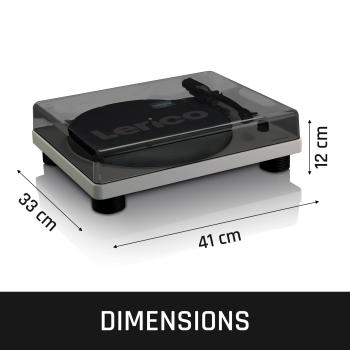 Plattenspieler mit eingebauten Lautsprechern USB-Codierung Grau