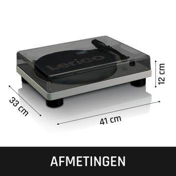 Plattenspieler mit eingebauten Lautsprechern USB-Codierung Grau