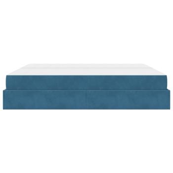 Bettgestell Blau 200 x 200 cm Samt