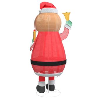 Weihnachtsmann mit 200 LEDs Warmes Weiß 100 x 180 cm Stoff