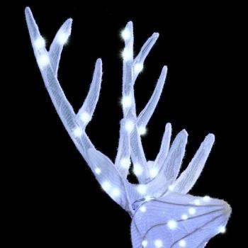 Rentierfamilie 3 pcs Kaltweiß 68 x 26 x 127 cm Stoff