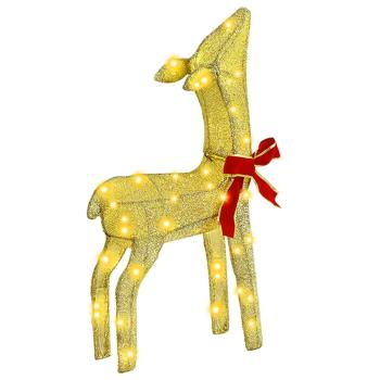 Rentierfamilie 3 pcs Warmweiß 68 x 26 x 127 cm Stoff