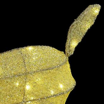 Rentierfamilie 3 pcs Warmweiß 68 x 26 x 127 cm Stoff