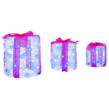 Geschenkbox Dekoration 3 pcs Blau 20 x 20 x 21 cm Acryl