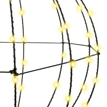 Ball mit 192 LEDs Warmweiß 60 cm Metall