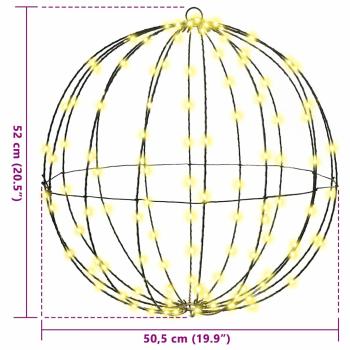 Ball mit 320 LEDs 2 pcs Warmweiß 50 cm Metall