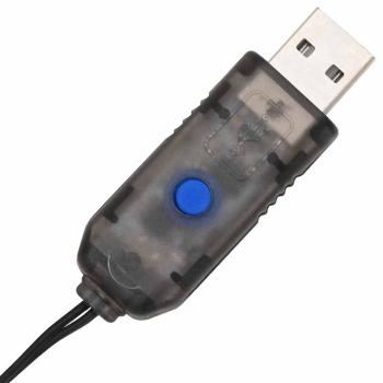 Ball mit 384 LEDs 2 pcs Warmweiß 60 cm Metall