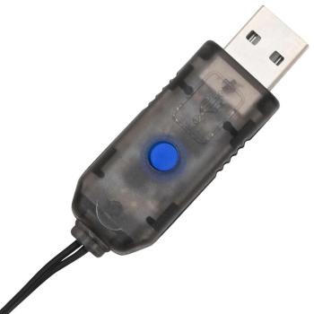 Ball mit 192 LEDs 2 pcs Kaltweiß 40 cm Metall