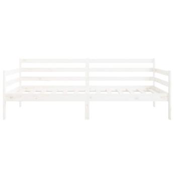 Tagesbett ohne Matratze Weiß 80x200 cm Massivholz Kiefer