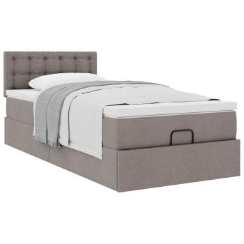 ARDEBO.de - Ottoman-Bett mit Matratze Taupe 80x200 cm Stoff