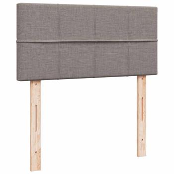 Ottoman-Bett mit Matratze & LEDs Taupe 80x200 cm Stoff