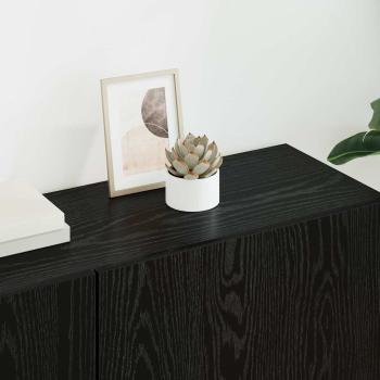 TV-Wandgeräte 5 pcs Schwarz Eichen-Optik Holzwerkstoff