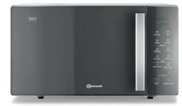 ARDEBO.de Bauknecht MW 254 SM Stand Mikrowelle, 48,3 cm breit, 900W, 25 L, Dynamic Steam, Eco Modus, Grillfunktion, Dampfgarfunktion, Edeles schwarz