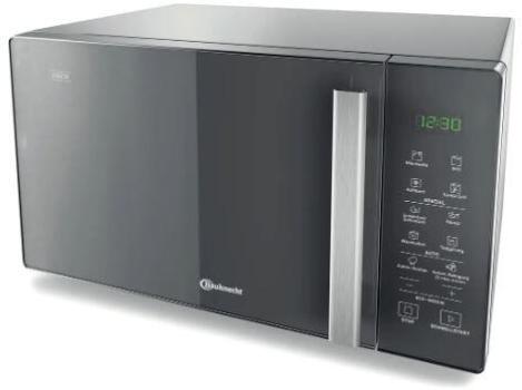 Bauknecht MW 254 SM Stand Mikrowelle, 48,3 cm breit, 900W, 25 L, Dynamic Steam, Eco Modus, Grillfunktion, Dampfgarfunktion, Edeles schwarz