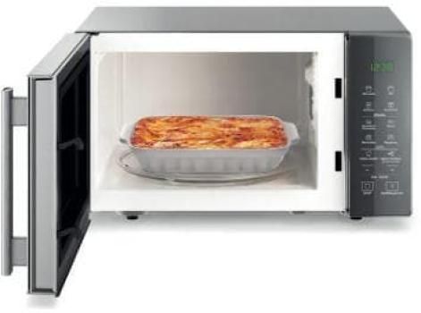 Bauknecht MW 254 SM Stand Mikrowelle, 48,3 cm breit, 900W, 25 L, Dynamic Steam, Eco Modus, Grillfunktion, Dampfgarfunktion, Edeles schwarz