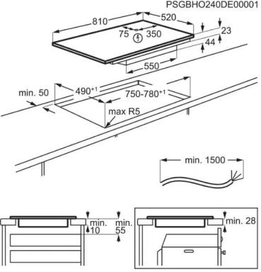 AEG TK85IM0BSZ Autarkes Induktionskochfeld, 81 cm breit, Kindersicherung, DoubleBridge-Funktion, SaphirMatt