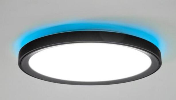 Brumberg SUNNY MIDI LED-Anbaudownlight, D=440mm, 230VAC, 50Hz, 110°, 40W, 3750lm, 3000K/4000K/6000K, direkt/indirekt, dimmbar Phasenabschnitt, schwarz matt (12209083)