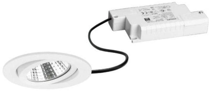 ARDEBO.de Brumberg BB03 LED-Einbaustrahler, 230VAC, 50Hz, 6W, 38°, 630lm, 3000K, rund, schwenkbar, Phasenabschnitt dimmbar, weiß (39363173)