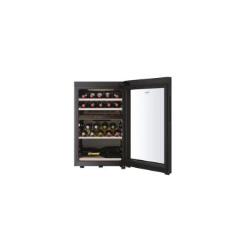 Haier HWS42GDAU1 Serie 7 Weinklimaschrank, 50 cm breit, 42 Standardweinflaschen, LED Beleuchtung, 2 Kühlzonen, schwarz