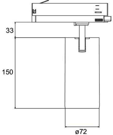 Brumberg TRAXX MAXI LED-Schienenstrahler 230 V AC, 50 Hz, 24 W, 40°, 4.000 K, CRI > 90, rund, dreh- und schwenkbar, weiß struktur (88724174)