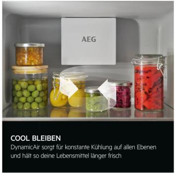 AEG TK6DS18XEC 6000 Einbaukühlschrank ohne Gefrierfach, Nischenhöhe 178,0 cm, 310 L, EEK E, DynamicAir, Coolmatic, Festtür, weiß (923584355)