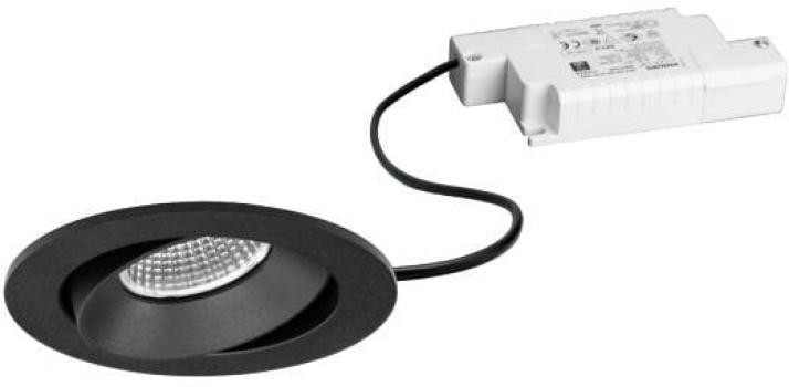 ARDEBO.de Brumberg BB35 LED-Einbaustrahler Phasenabschnitt dimmbar, 230V AC, 7W, 680 lm, 3000K, rund, schwenkbar, schwarz (39379183)