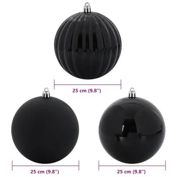 Weihnachtskugel-Set 3 pcs Schwarz