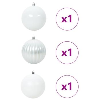Weihnachtskugel-Set 3 pcs Weiß