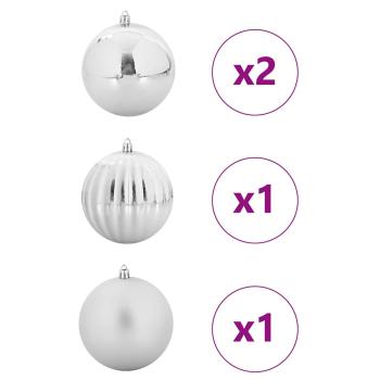 Weihnachtskugel-Set 4 pcs Silber