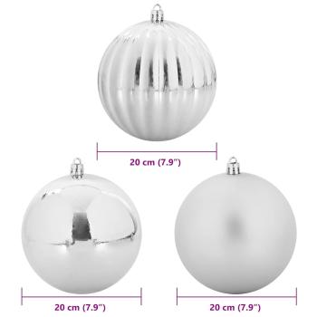 Weihnachtskugel-Set 4 pcs Silber