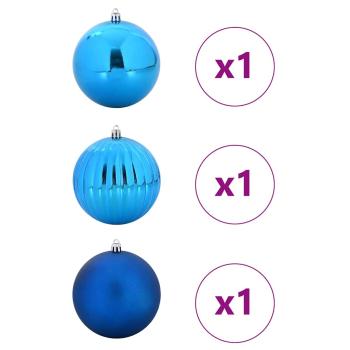 Weihnachtskugel-Set 3 pcs Blau