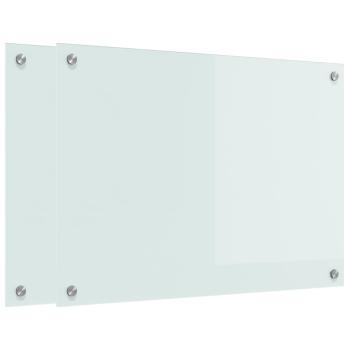 Küchenrückwand Weiß 70 x 50 x 0,8 cm Gehärtetes Glas
