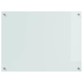 ARDEBO.de - Küchenrückwand Weiß 80 x 60 x 0.8 cm Gehärtetes Glas