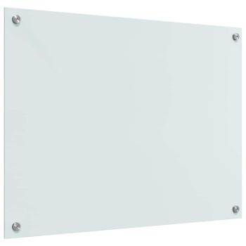 Küchenrückwand Weiß 80 x 60 x 0.8 cm Gehärtetes Glas